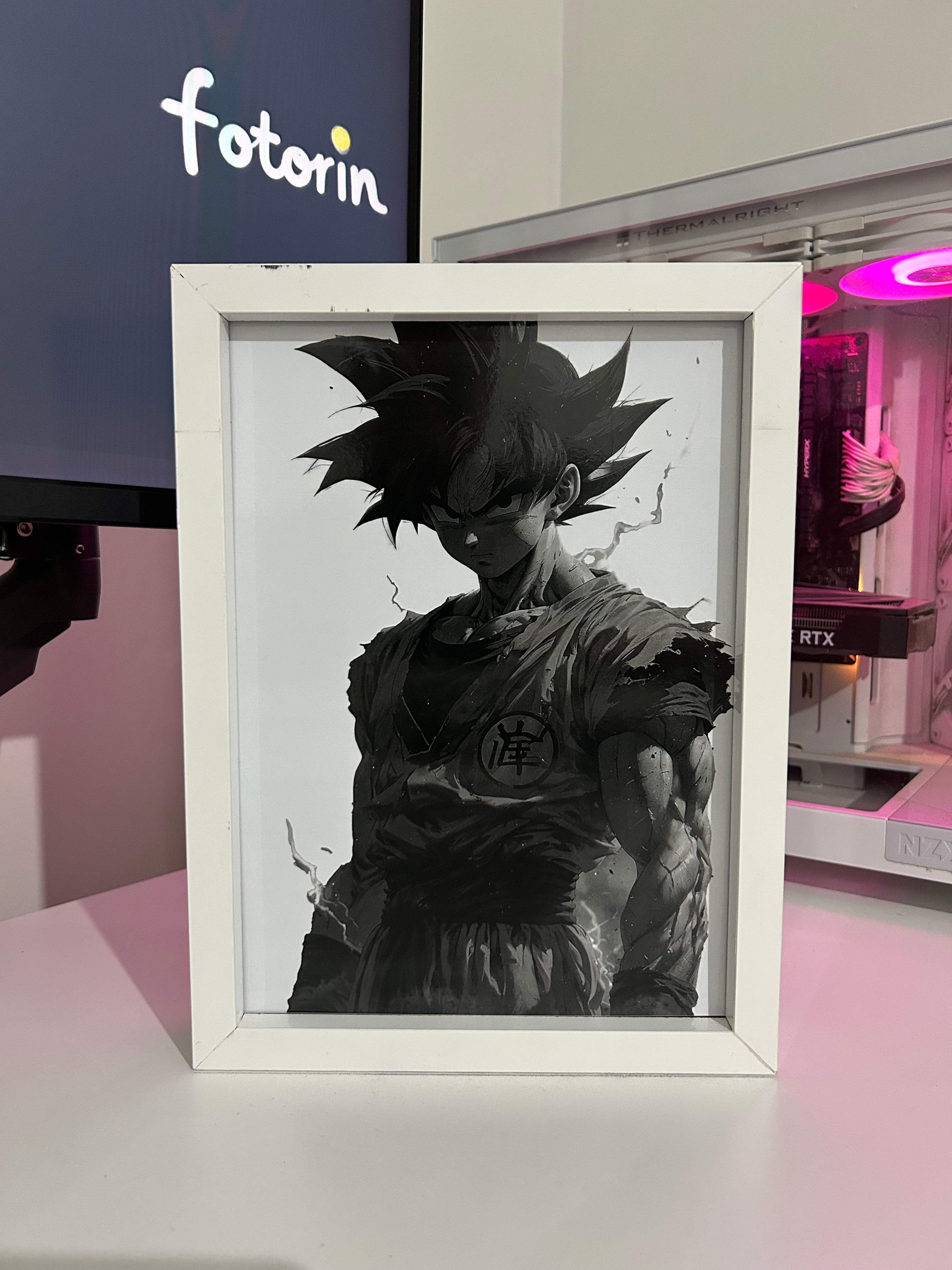 Premium LED Işıklı Tablo - Son Goku
