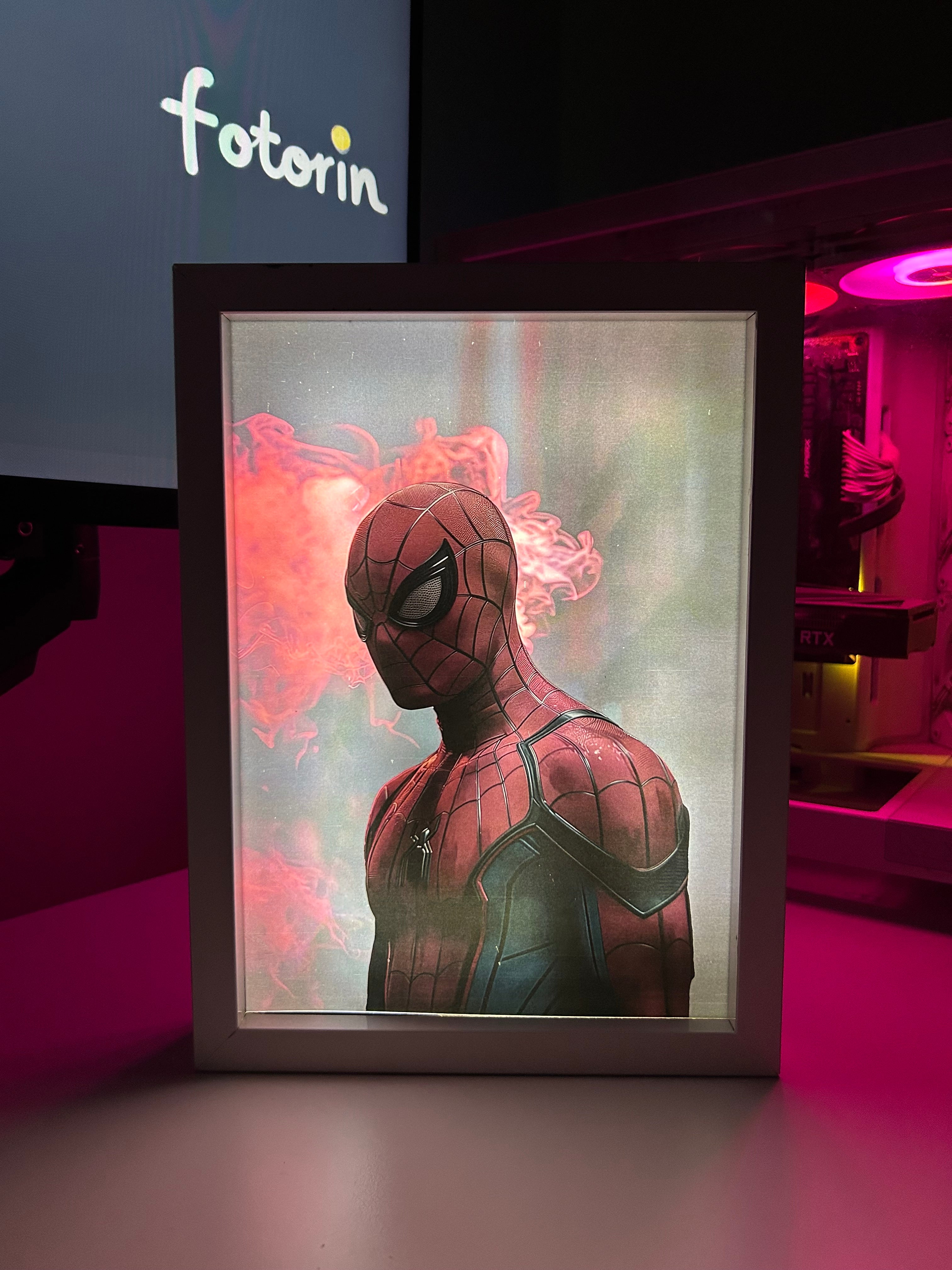 Premium LED Işıklı Tablo - Spider-Man