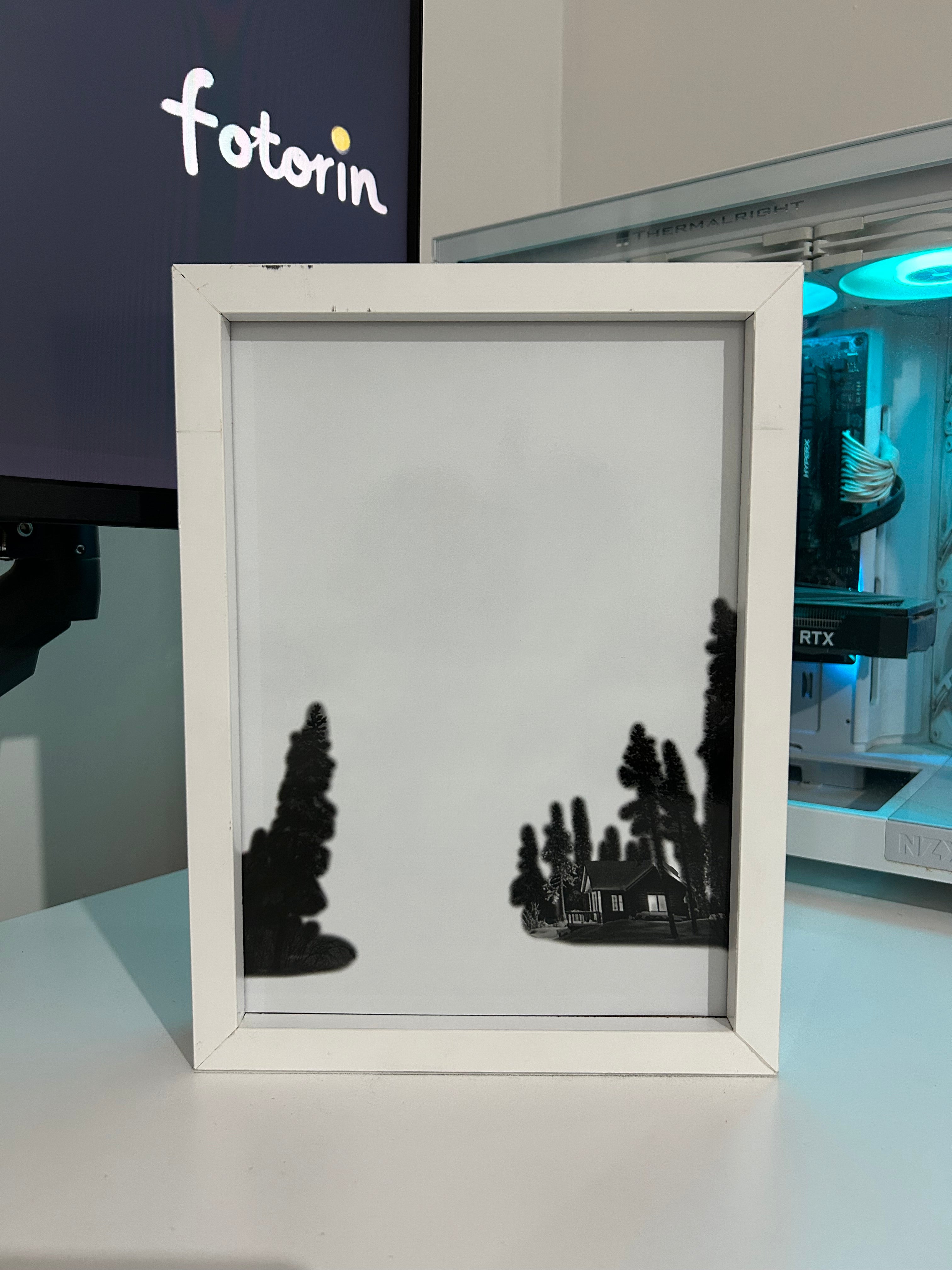 Premium LED Işıklı Tablo - Kuzey Işıkları