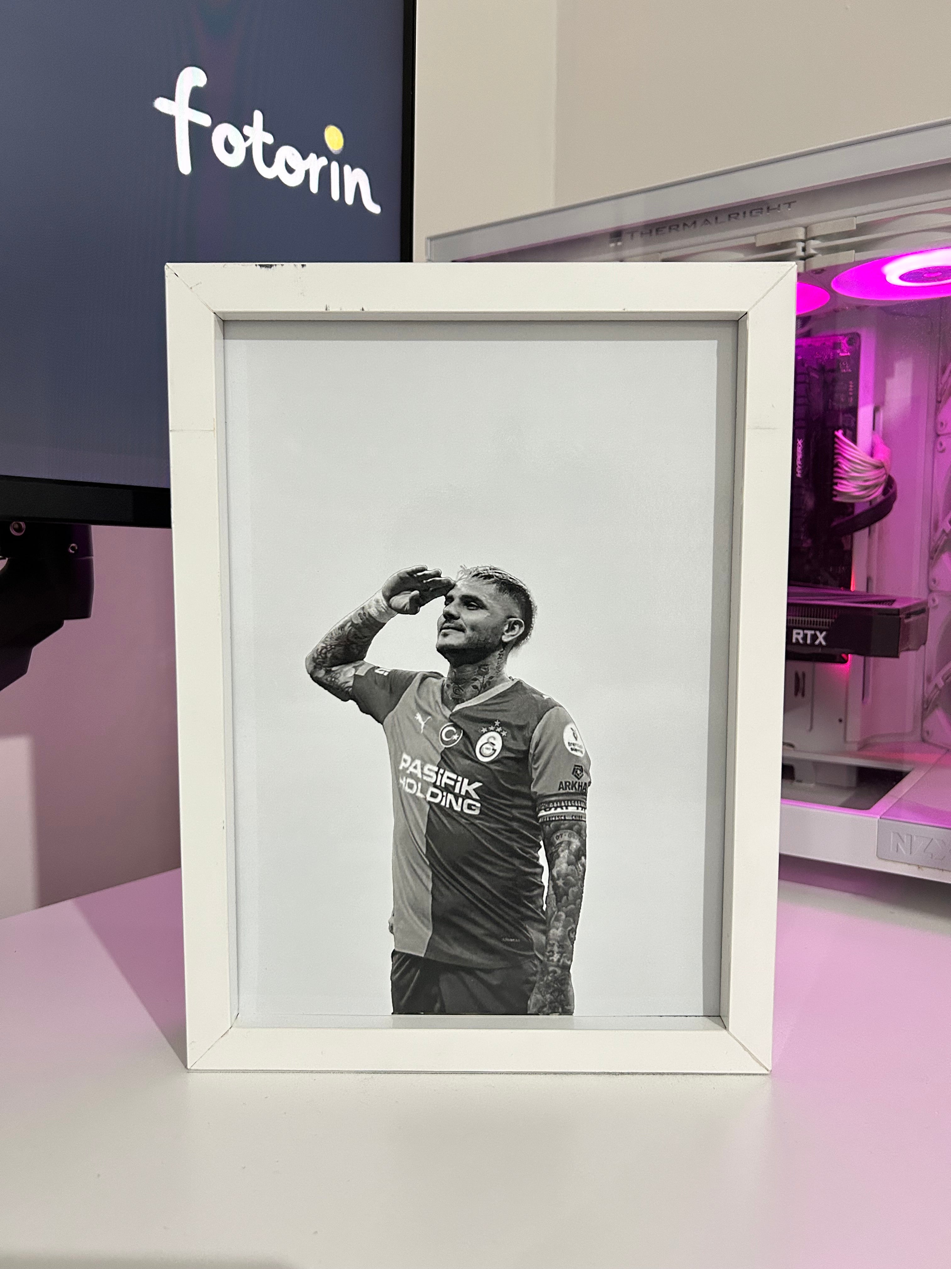 Premium LED Işıklı Tablo - Mauro Icardi