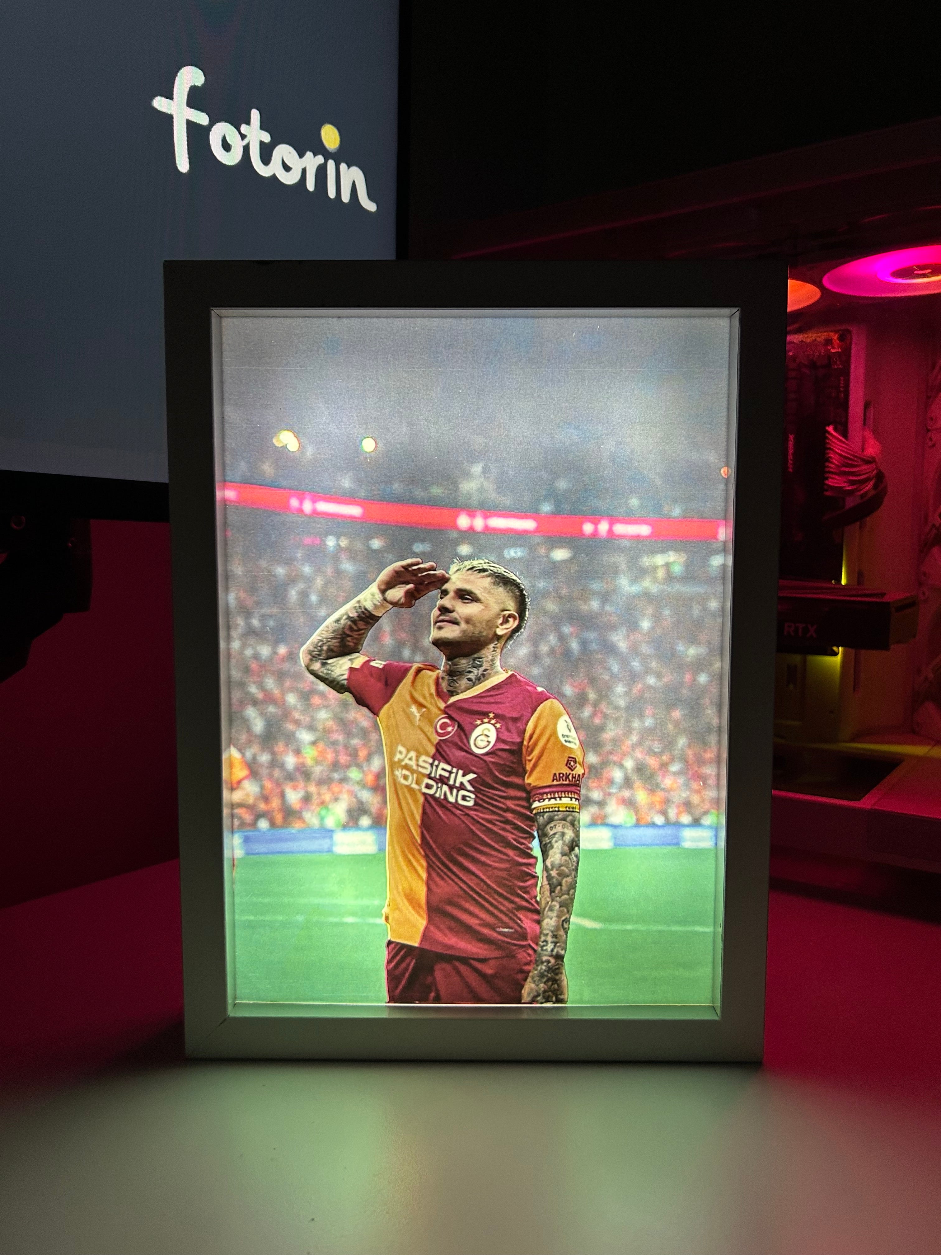 Premium LED Işıklı Tablo - Mauro Icardi