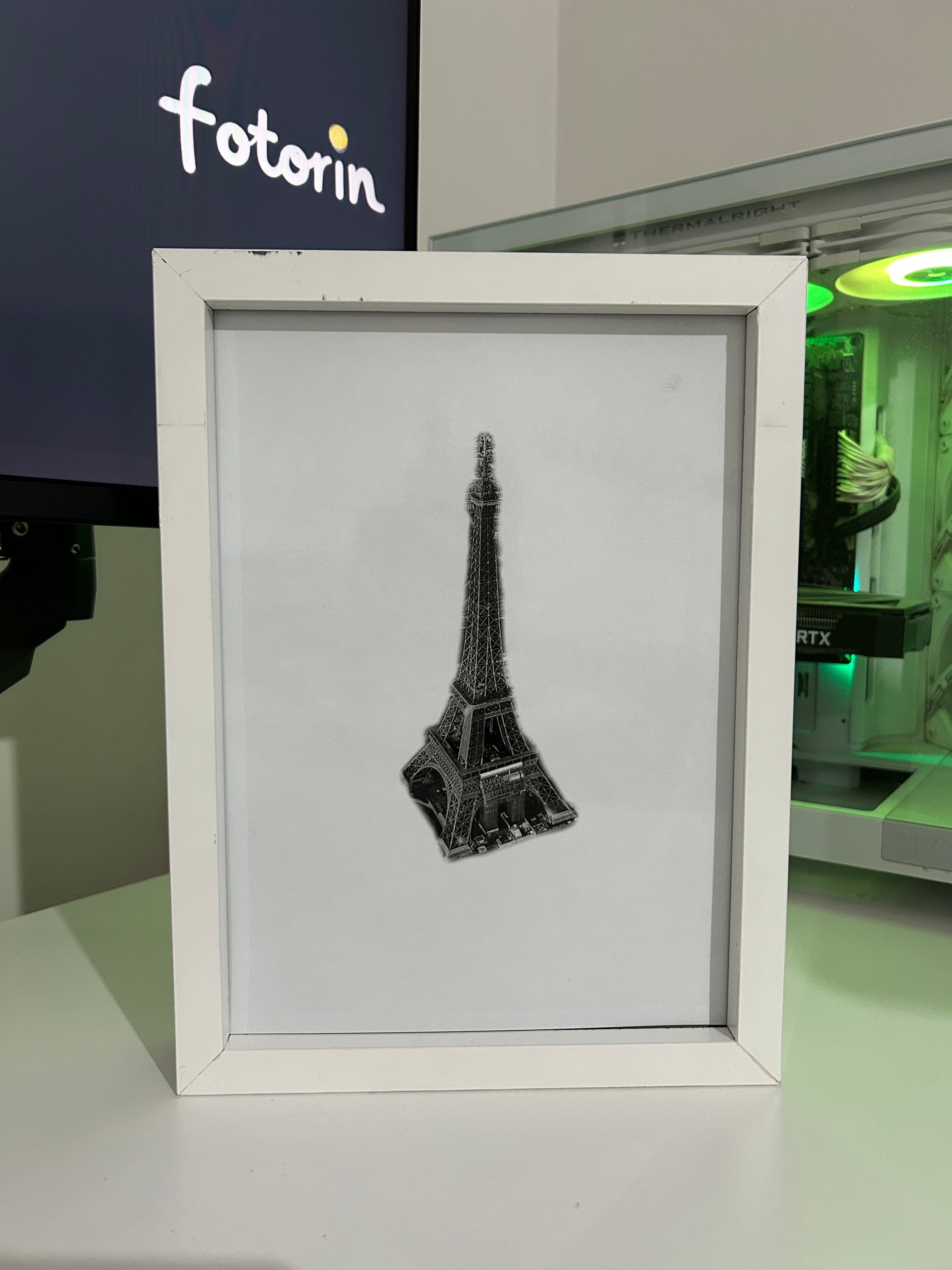 Premium LED Işıklı Tablo - Eyfel Kulesi