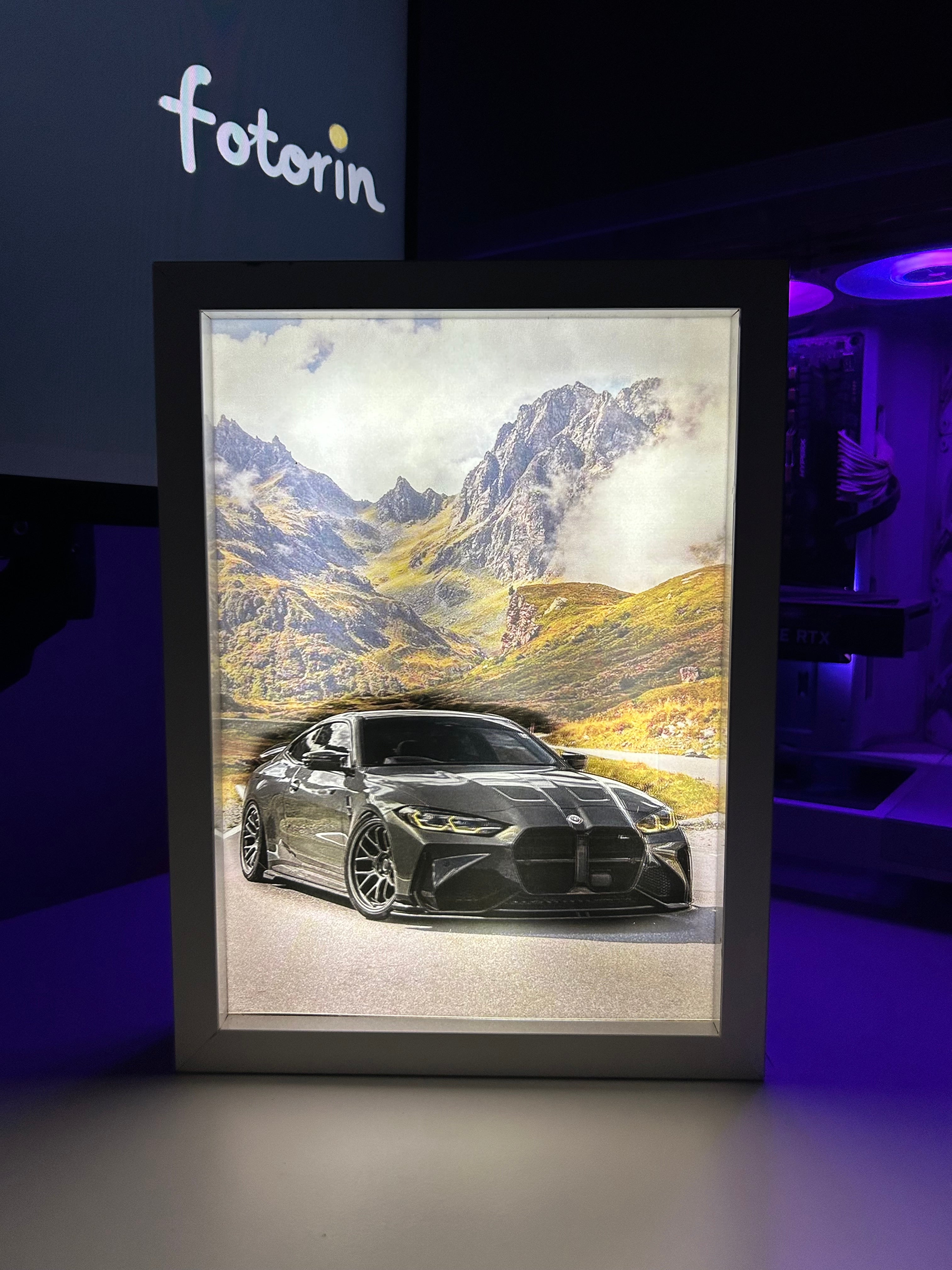 Premium LED Işıklı Tablo - BMW