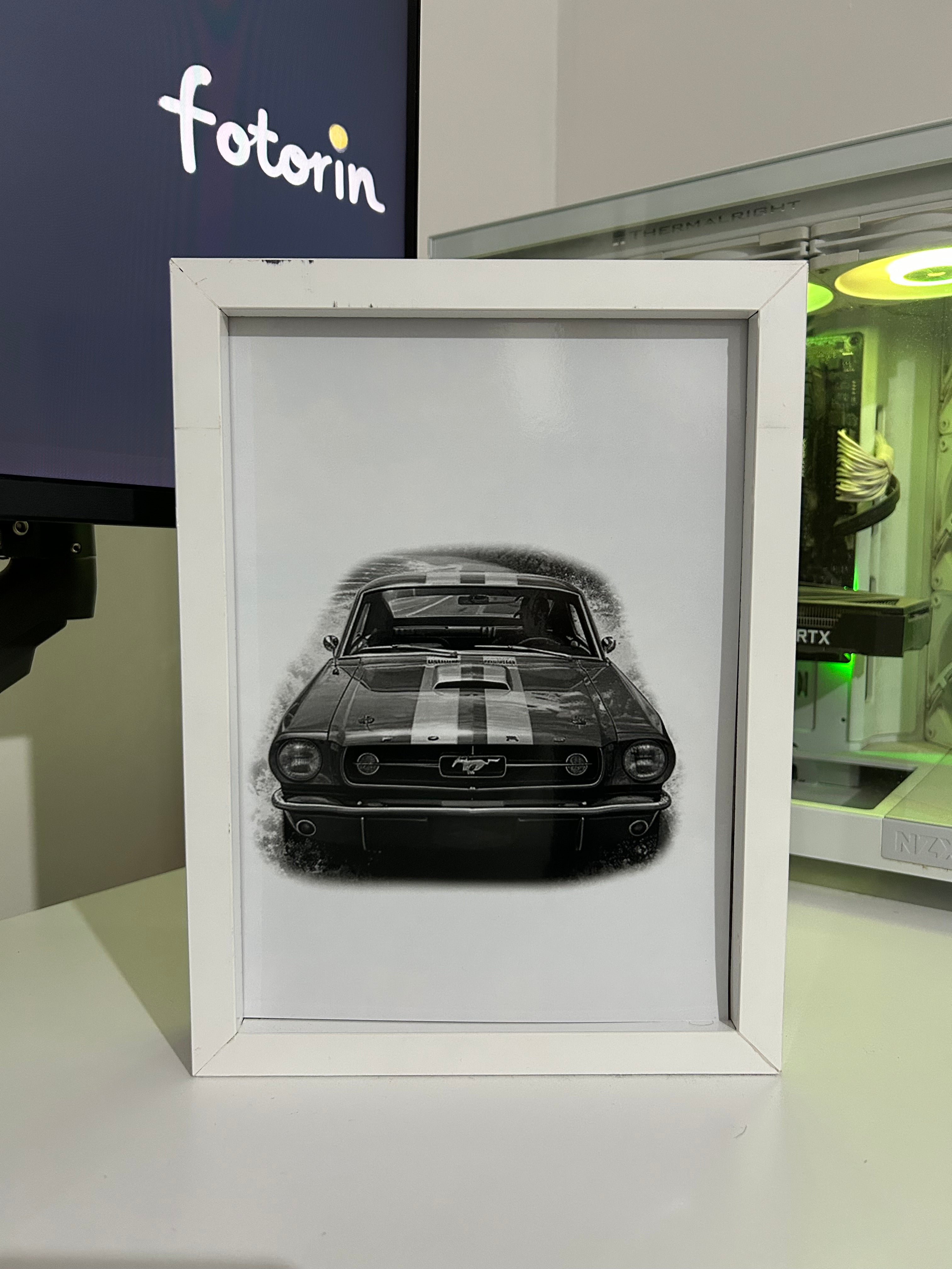 Premium LED Işıklı Tablo - Mustang