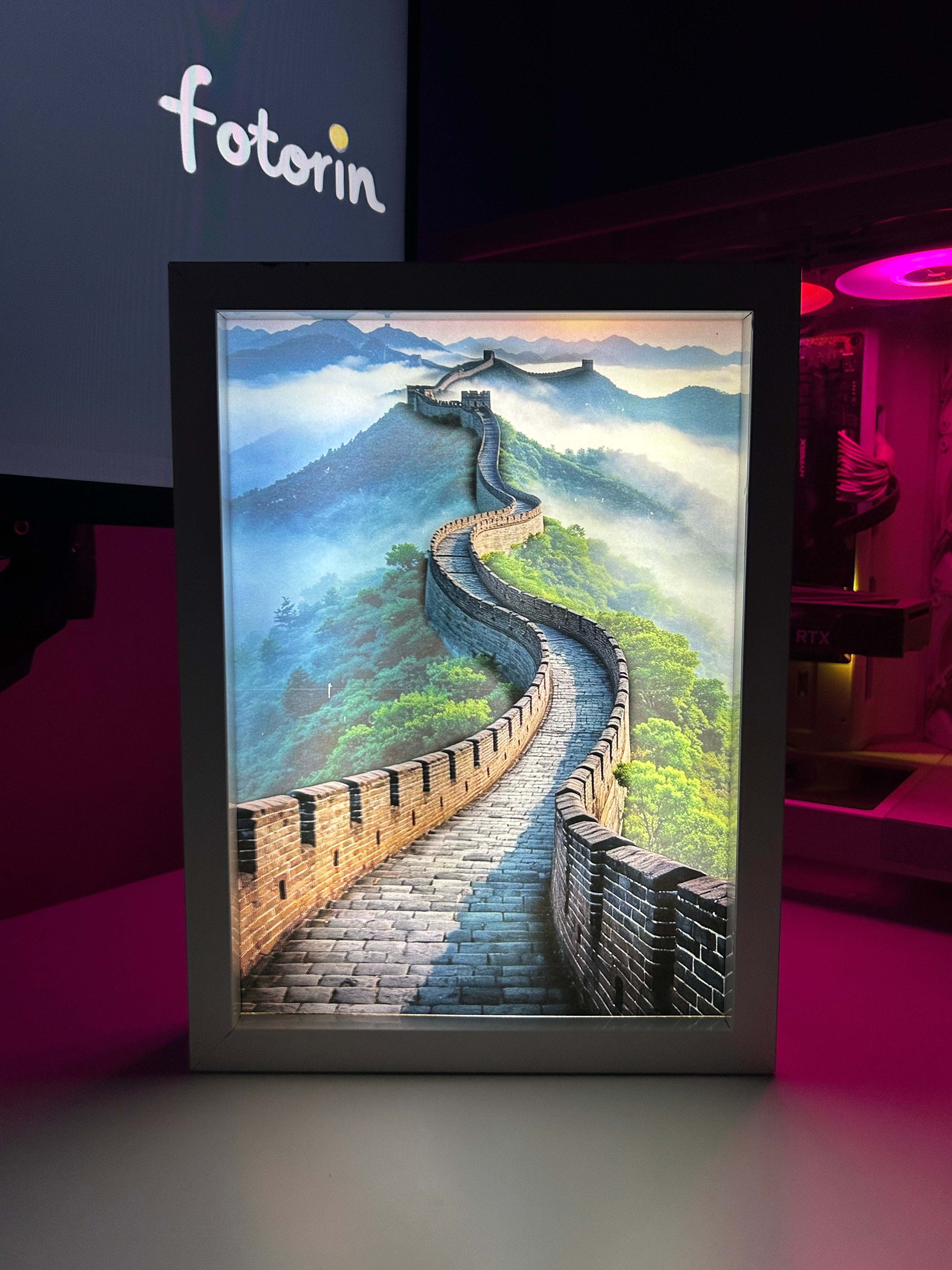 Premium LED Işıklı Tablo - Çin Seddi