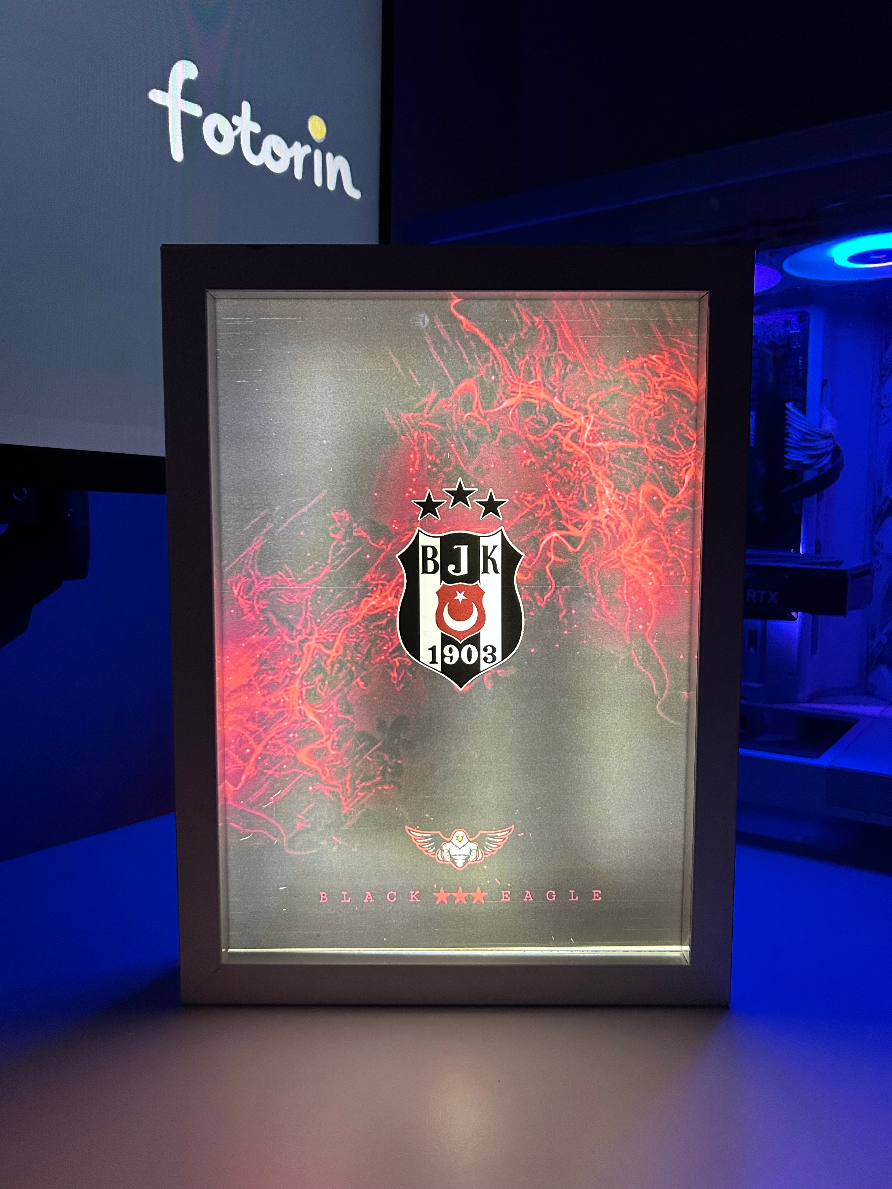 Premium LED Işıklı Tablo - Beşiktaş