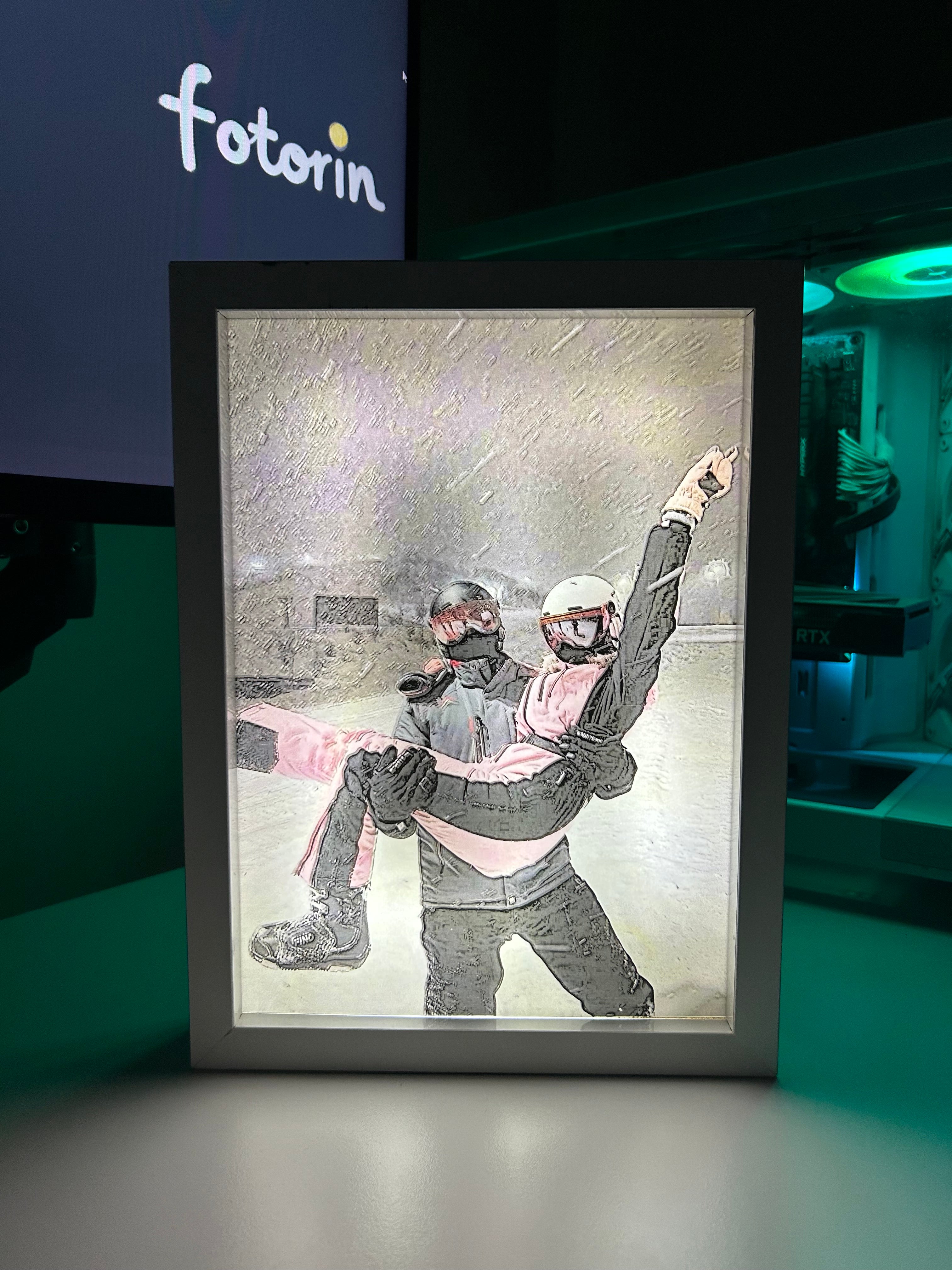 Premium LED Işıklı Tablo - Couple 8